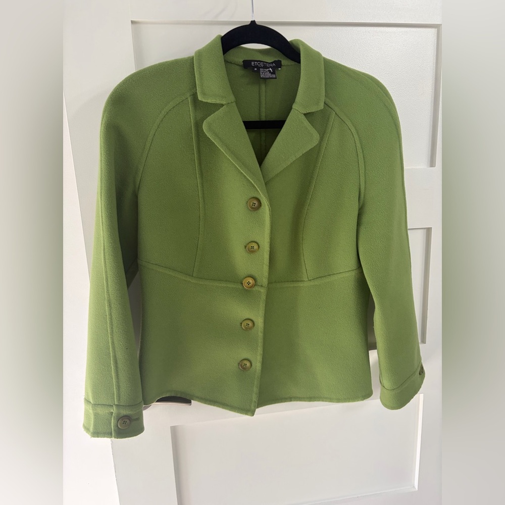 Etcetera Green Women's wool blend Blazer